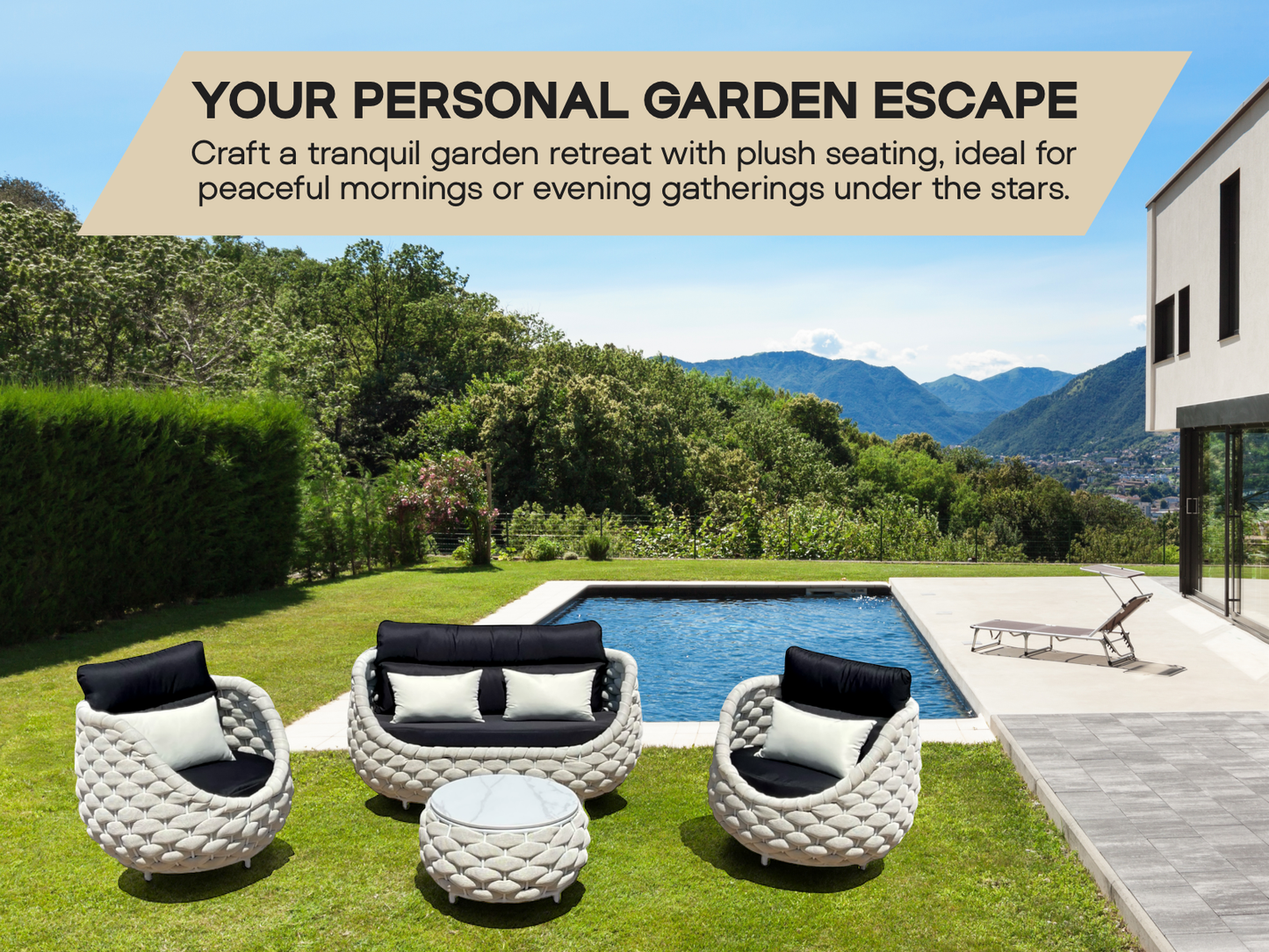 Taho Chunky Weave Sofa Set