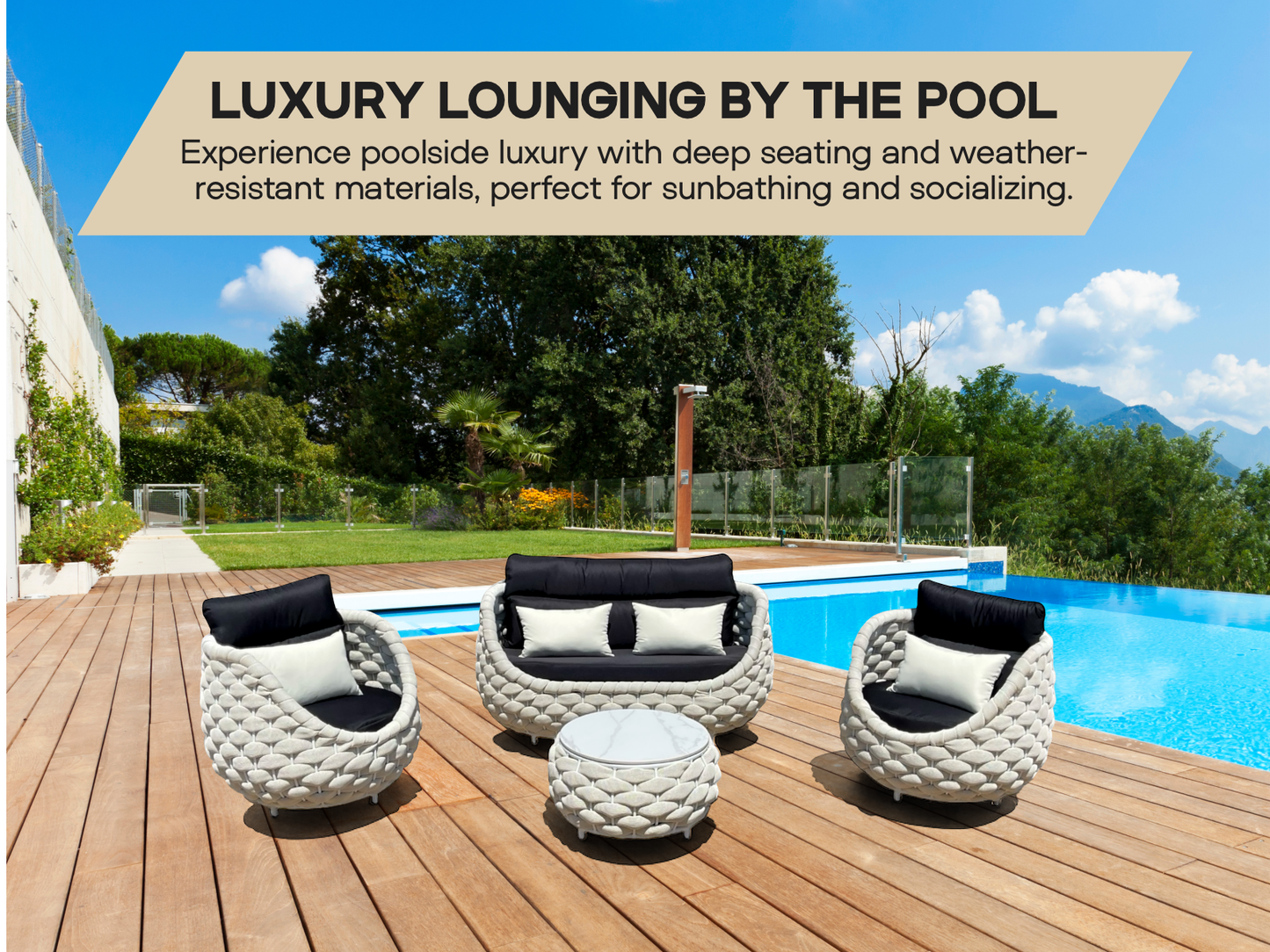 Taho Chunky Weave Sofa Set