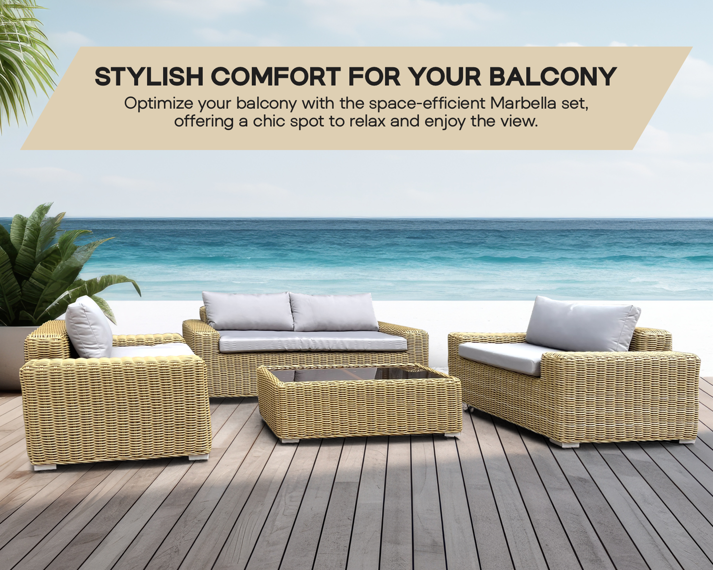 Marbella Polyrattan Sofa Set