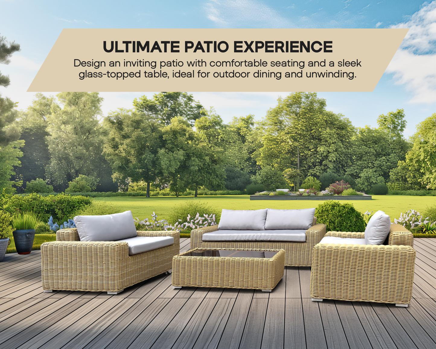 Marbella Polyrattan Sofa Set