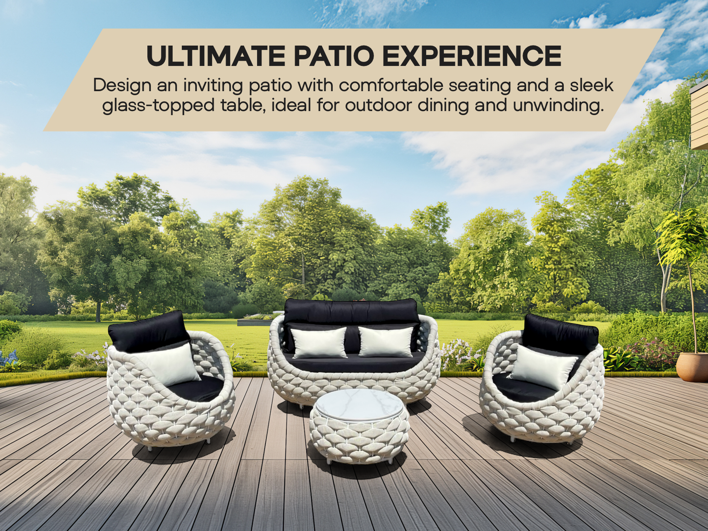 Taho Chunky Weave Sofa Set