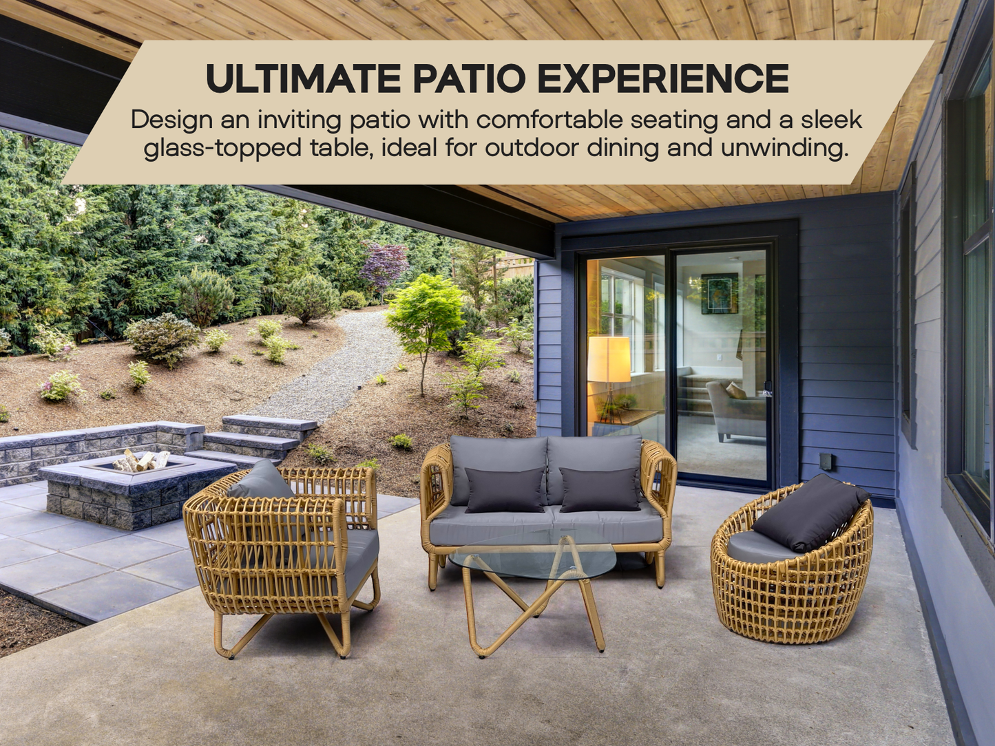 Sofia patio lounge set