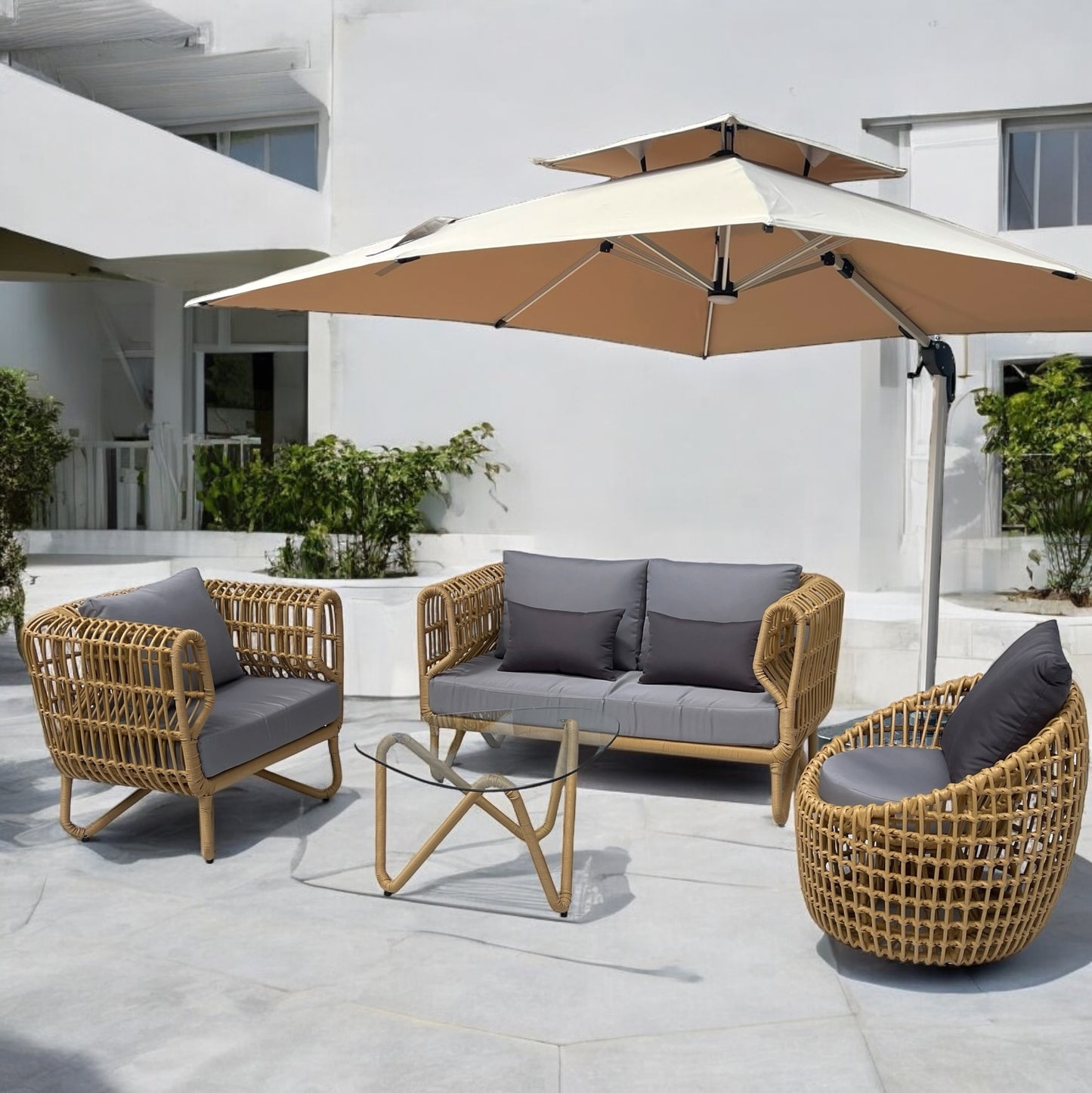 Ember 3mx3m LED Iluminated Parasol