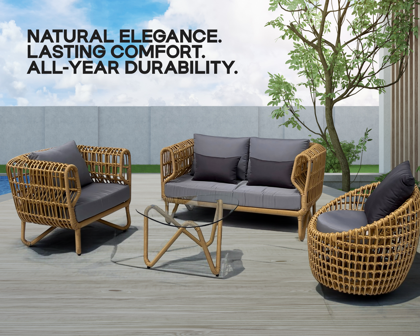 Sofia patio lounge set