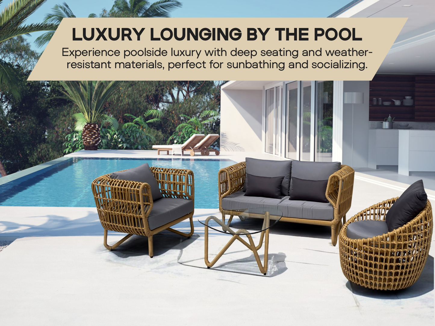 Sofia patio lounge set